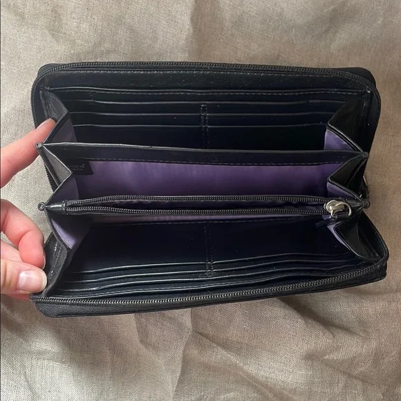 Coach Black and Purple Women's Wallet - Picture 3 of 4